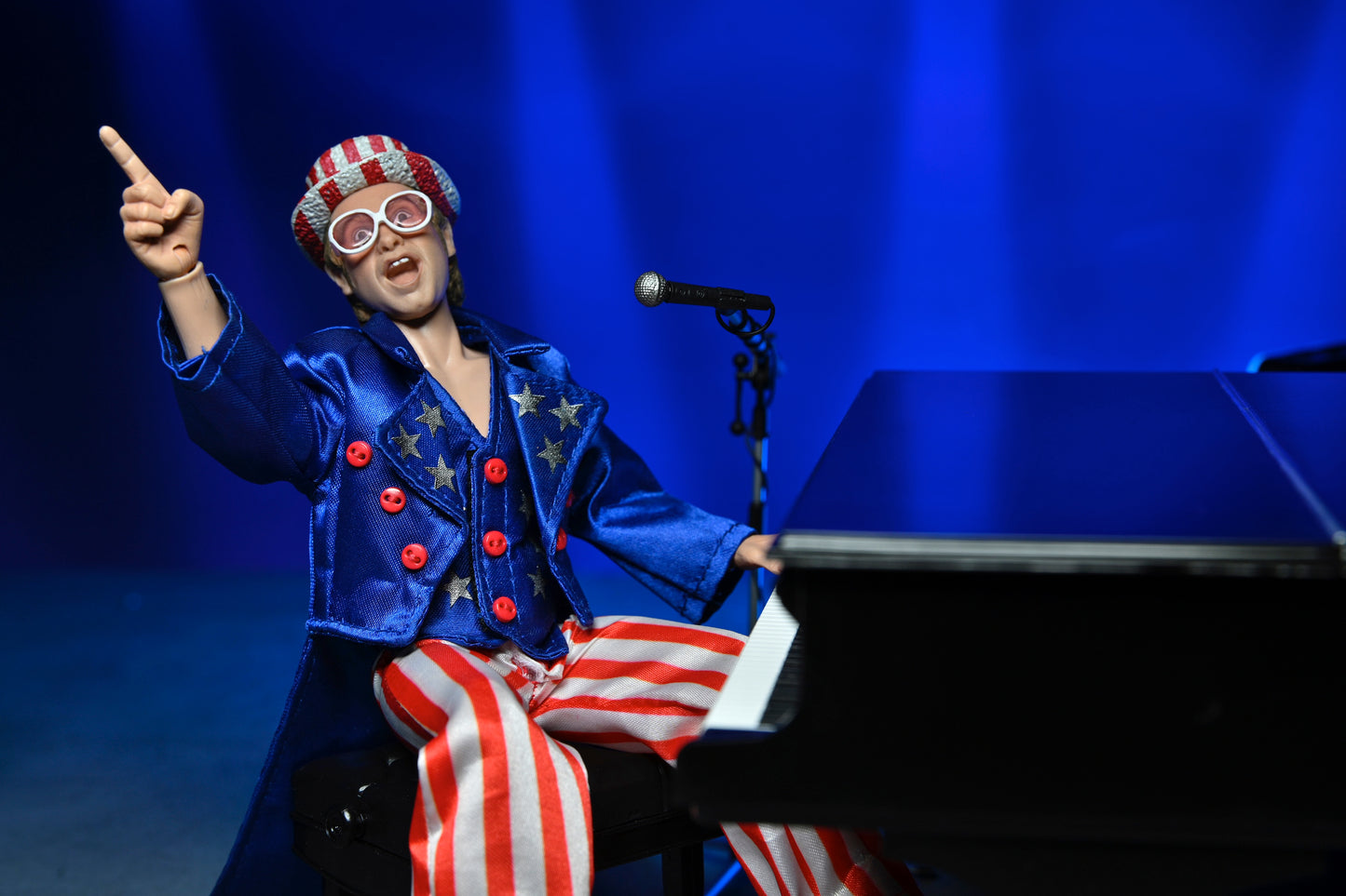 ELTON JOHN WITH PIANO (LIVE 1976) DELUXE 8 INCH CLOTHED ACTION FIGURE