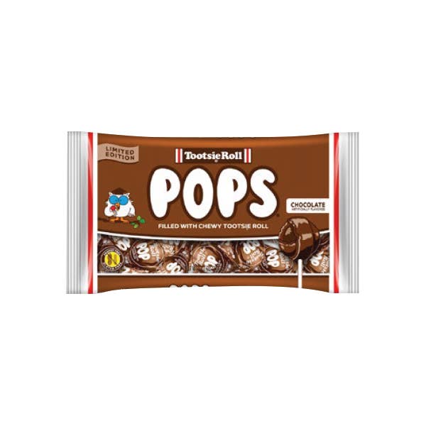 Limited Addition Chocolate Tootsie Pops, 13.2oz Bag, 12ct