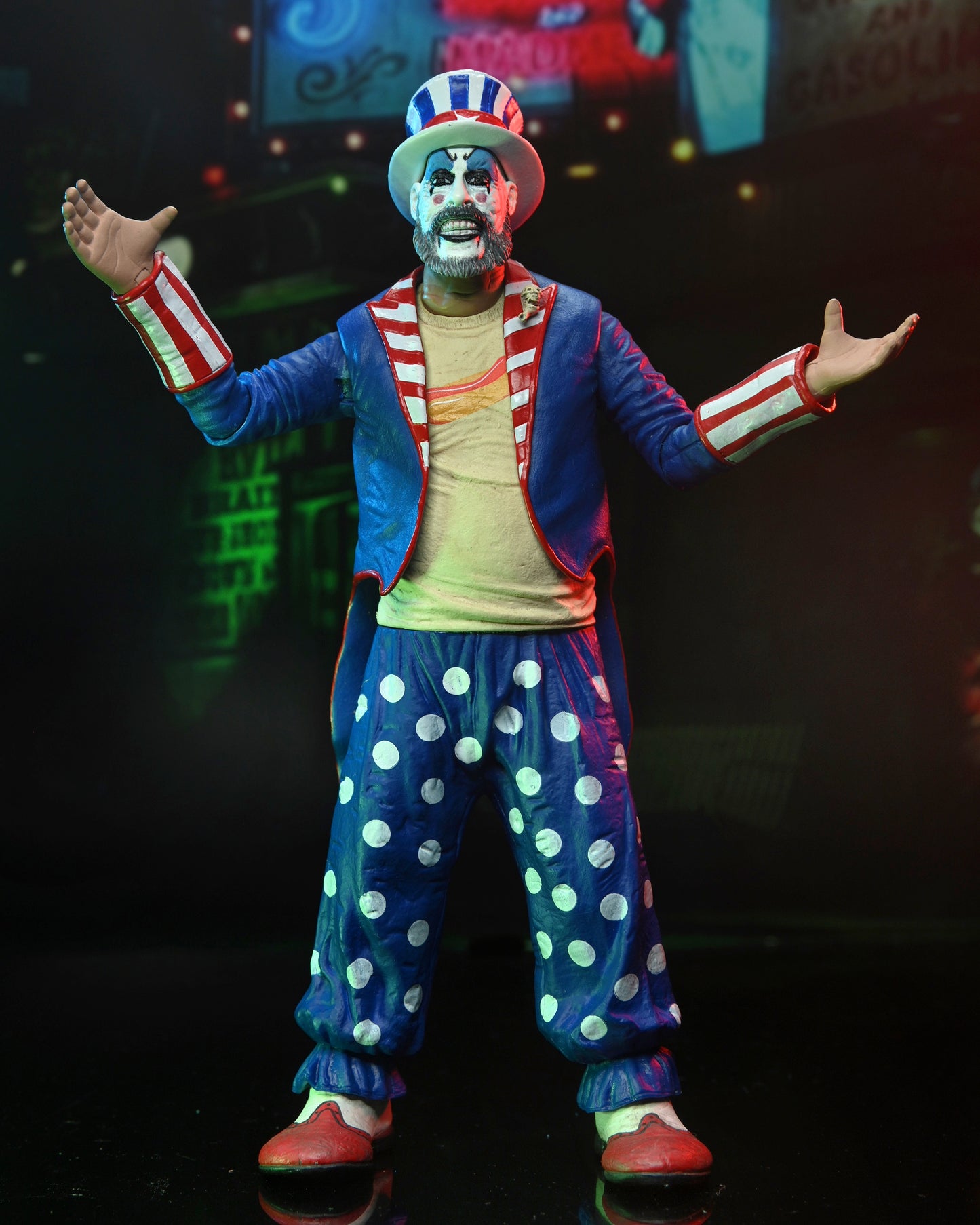 HOUSE OF 1000 CORPSES 20TH ANNIVERSARY CAPTAIN SPAULDING (TAILCOAT) 7 INCH SCALE ACTION FIGURE