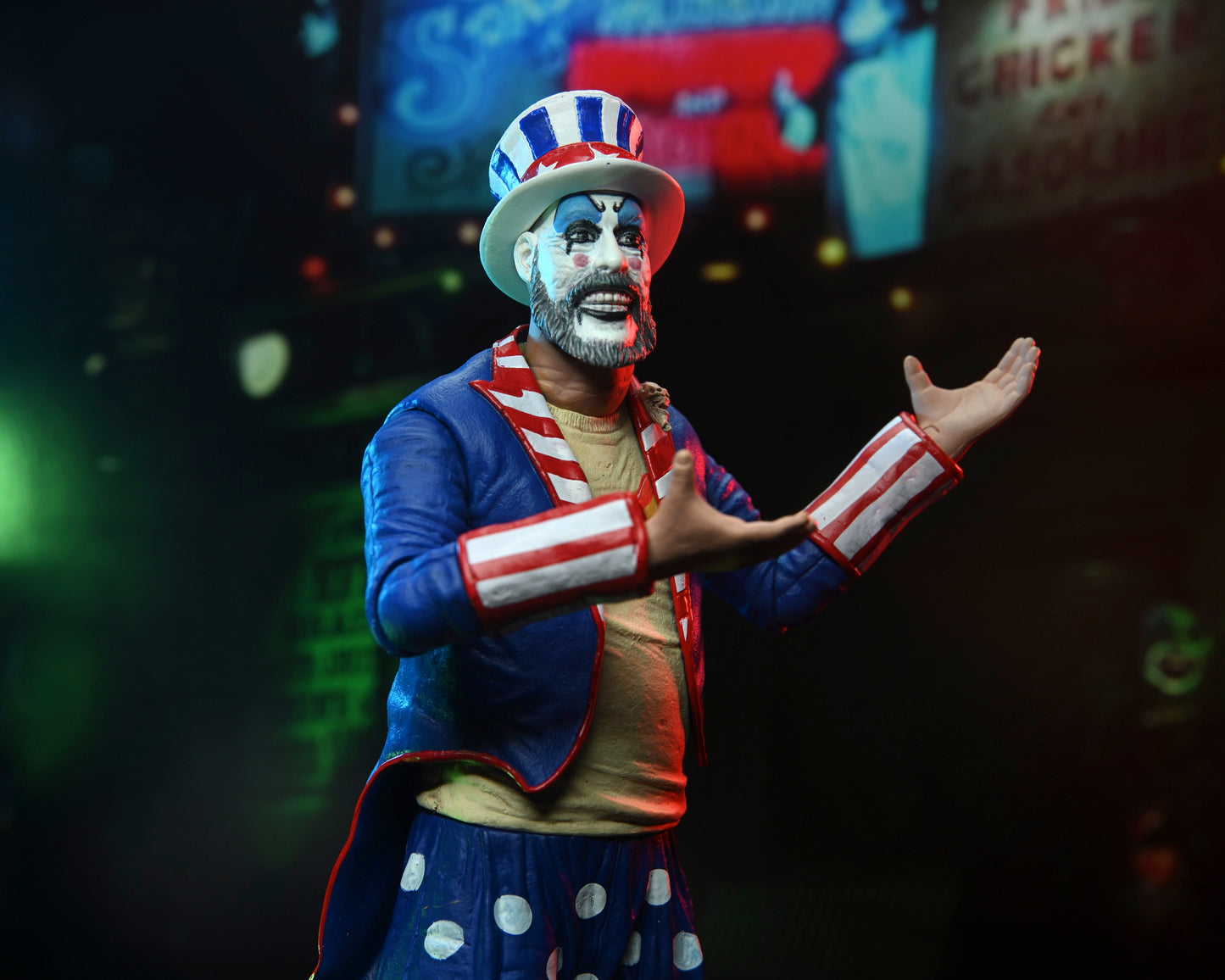 HOUSE OF 1000 CORPSES 20TH ANNIVERSARY CAPTAIN SPAULDING (TAILCOAT) 7 INCH SCALE ACTION FIGURE