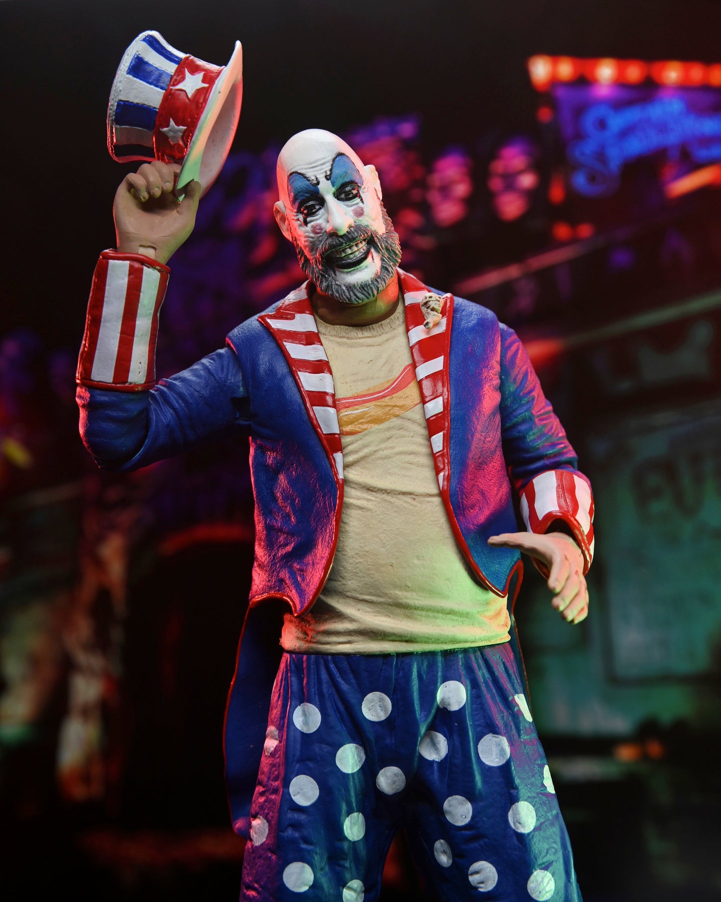 HOUSE OF 1000 CORPSES 20TH ANNIVERSARY CAPTAIN SPAULDING (TAILCOAT) 7 INCH SCALE ACTION FIGURE