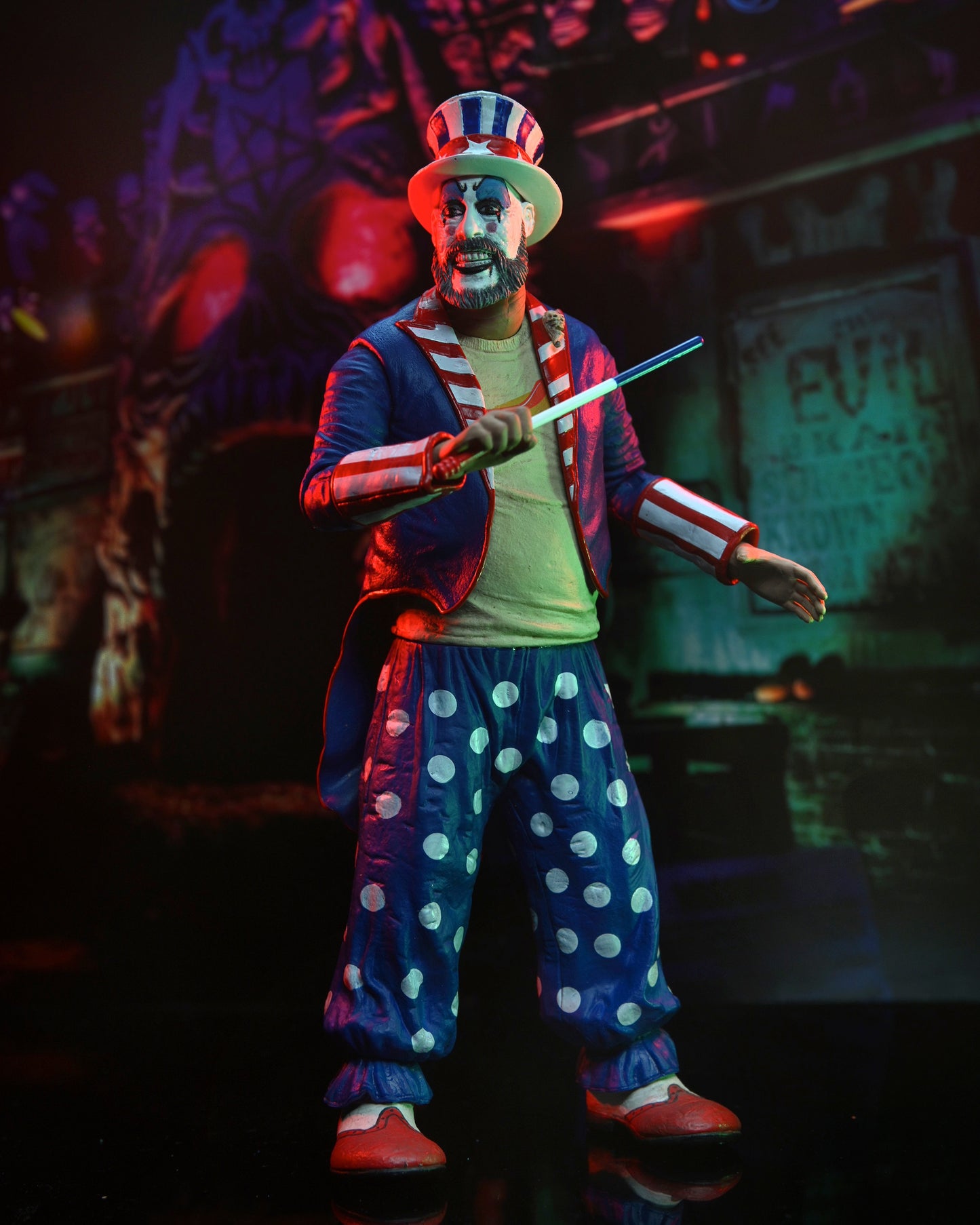 HOUSE OF 1000 CORPSES 20TH ANNIVERSARY CAPTAIN SPAULDING (TAILCOAT) 7 INCH SCALE ACTION FIGURE