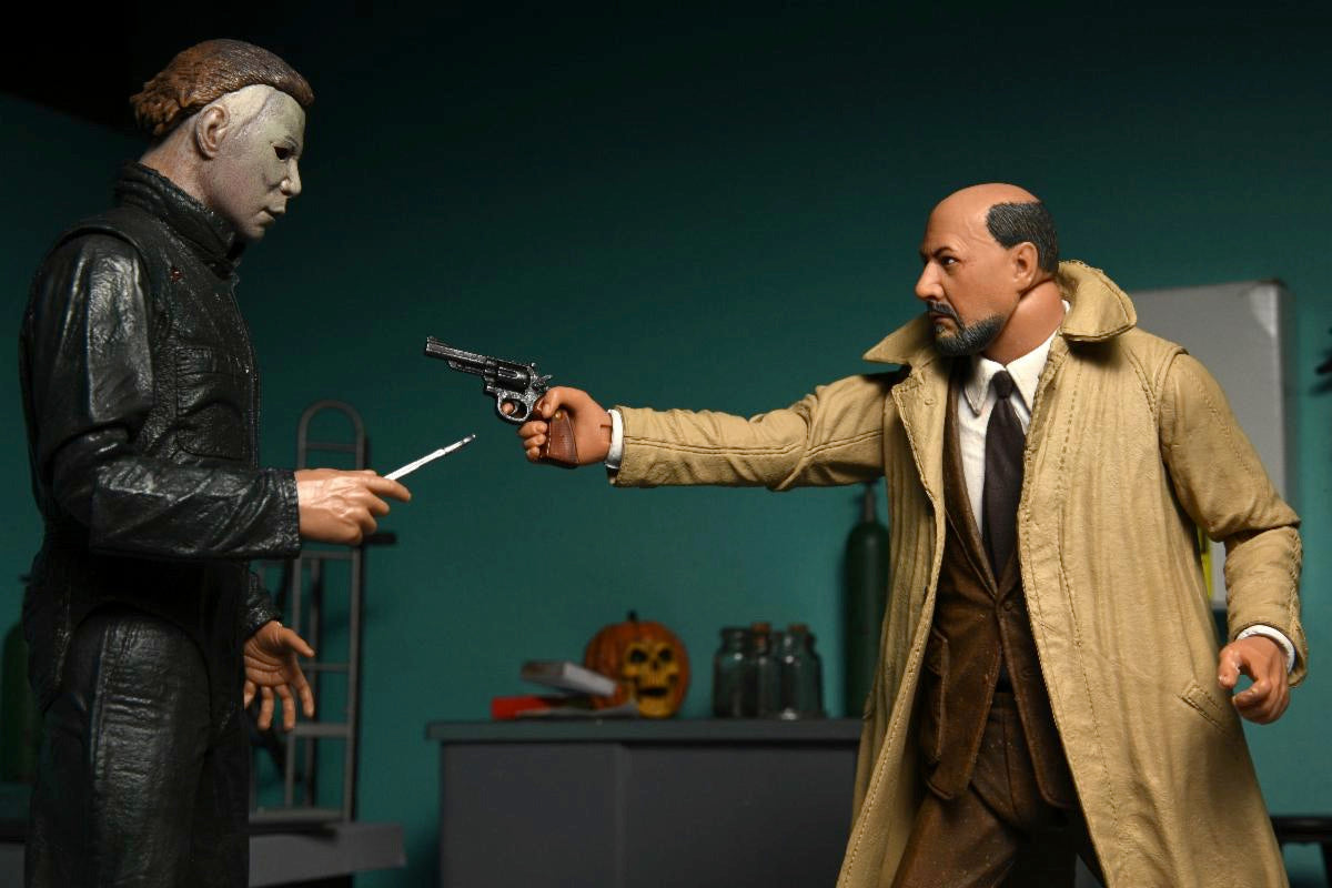 HALLOWEEN 2 MICHAEL MYERS AND DR LOOMIS ULTIMATE 2-PACK 7 INCH SCALE ACTION FIGURE