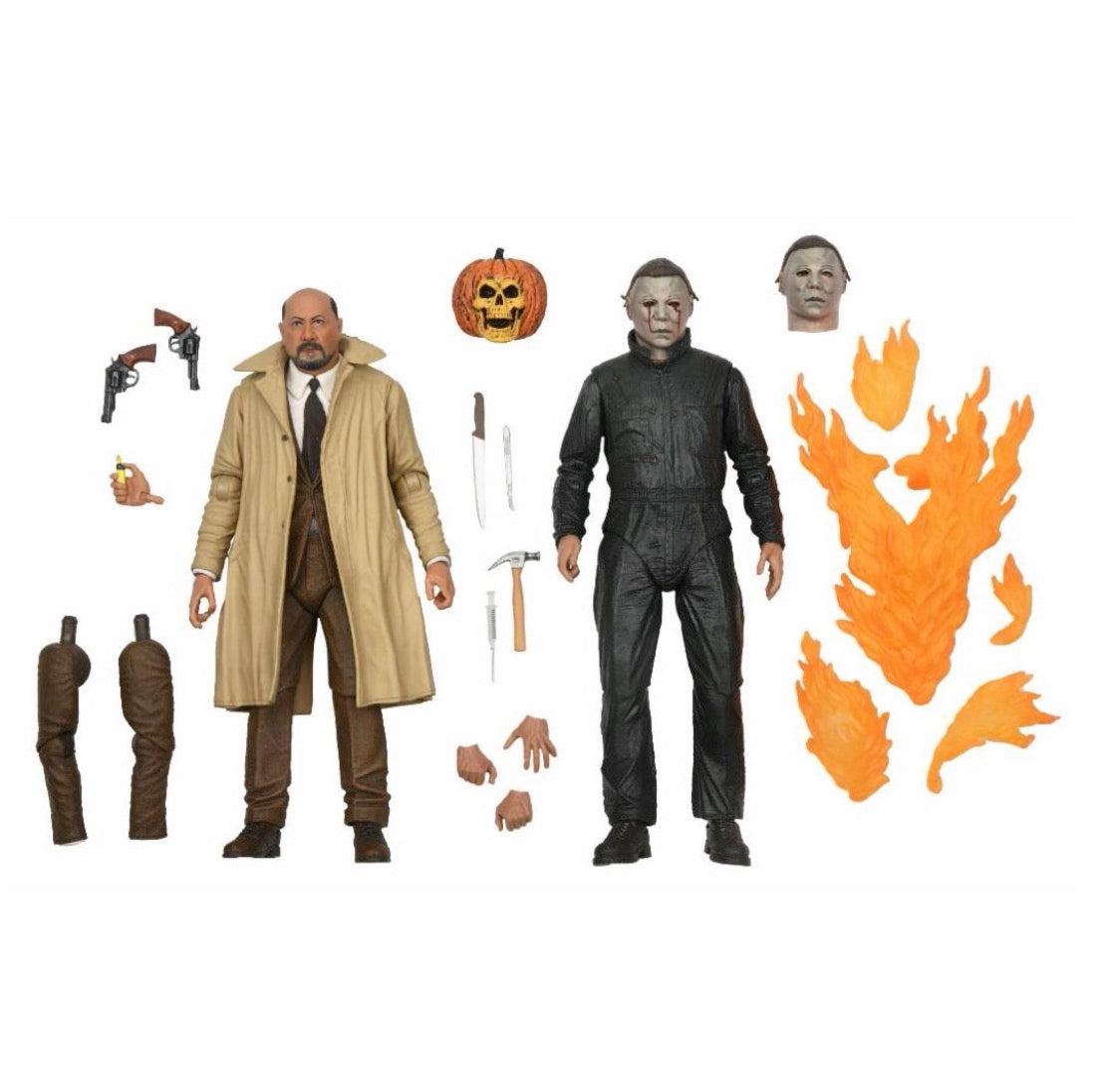 HALLOWEEN 2 MICHAEL MYERS AND DR LOOMIS ULTIMATE 2-PACK 7 INCH SCALE ACTION FIGURE