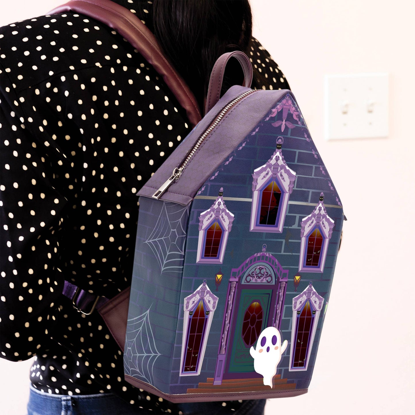 Halloween GLOW-IN-THE-DARK Haunted House Backpack 👻