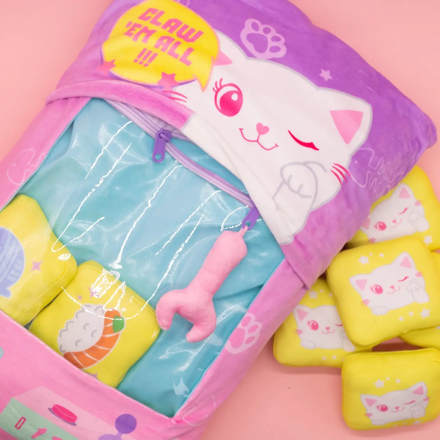 Brain Game Mini Plushie Claw Machine - Winky Eye Kitty