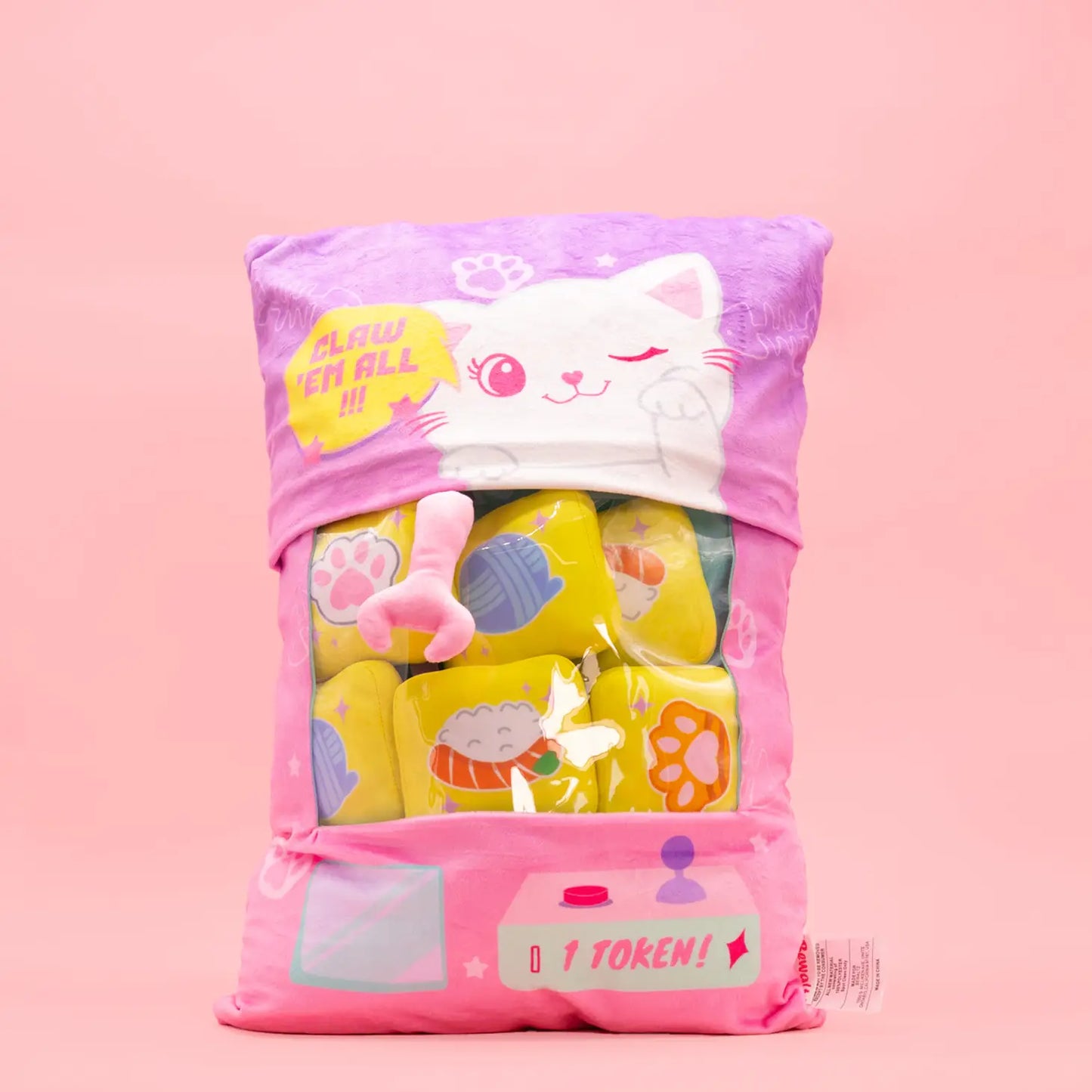 Brain Game Mini Plushie Claw Machine - Winky Eye Kitty