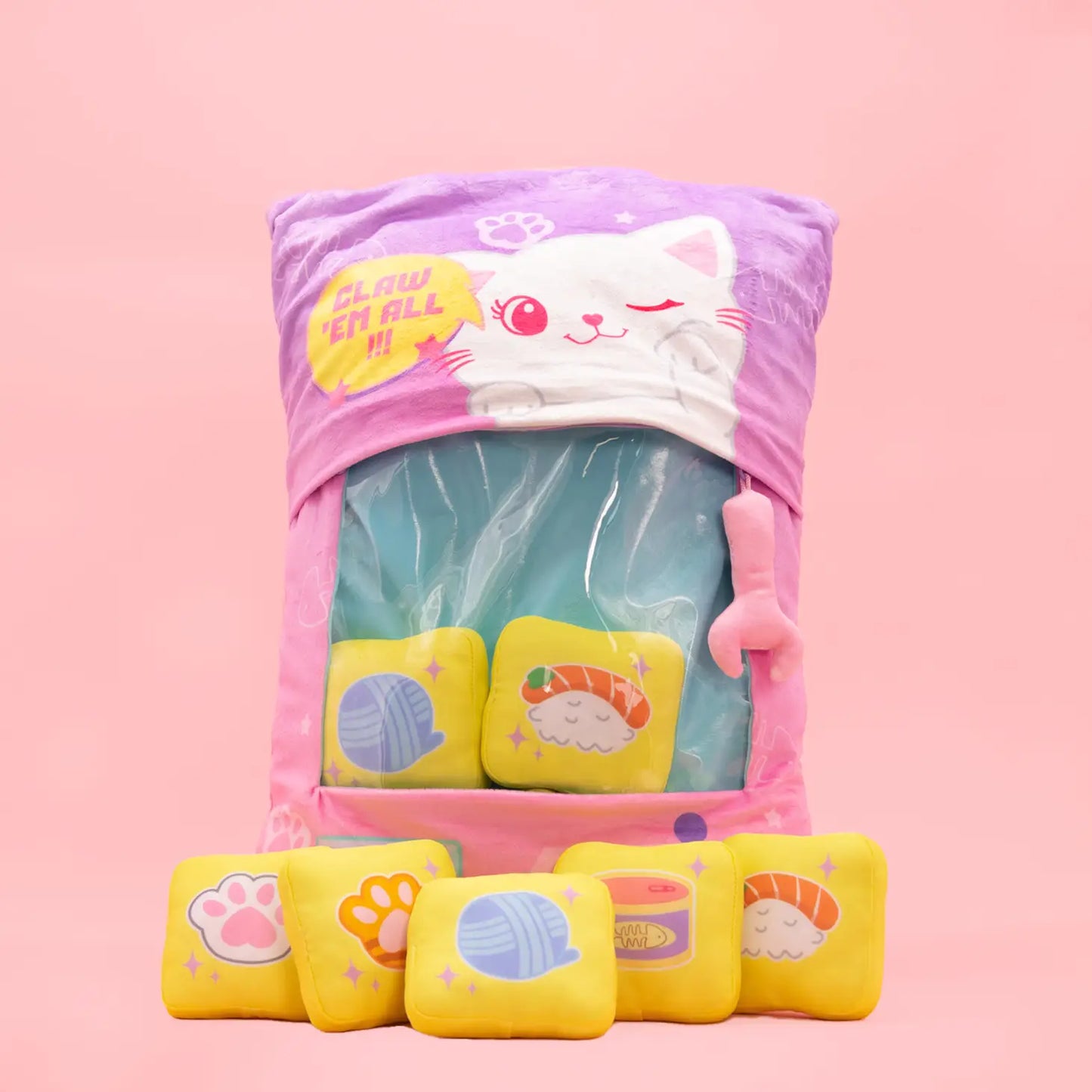 Brain Game Mini Plushie Claw Machine - Winky Eye Kitty