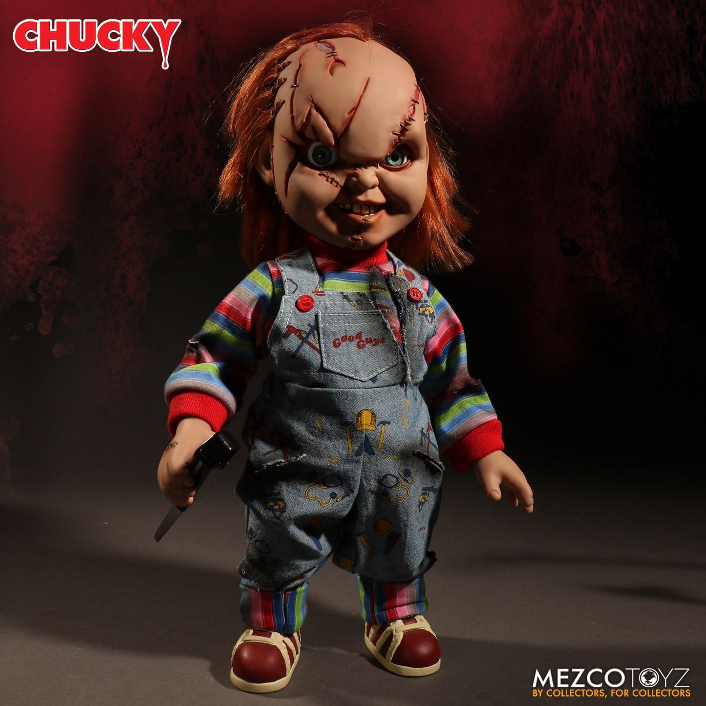 Scarred Chucky 15” Talking Figure - UK EXCLUSIVE