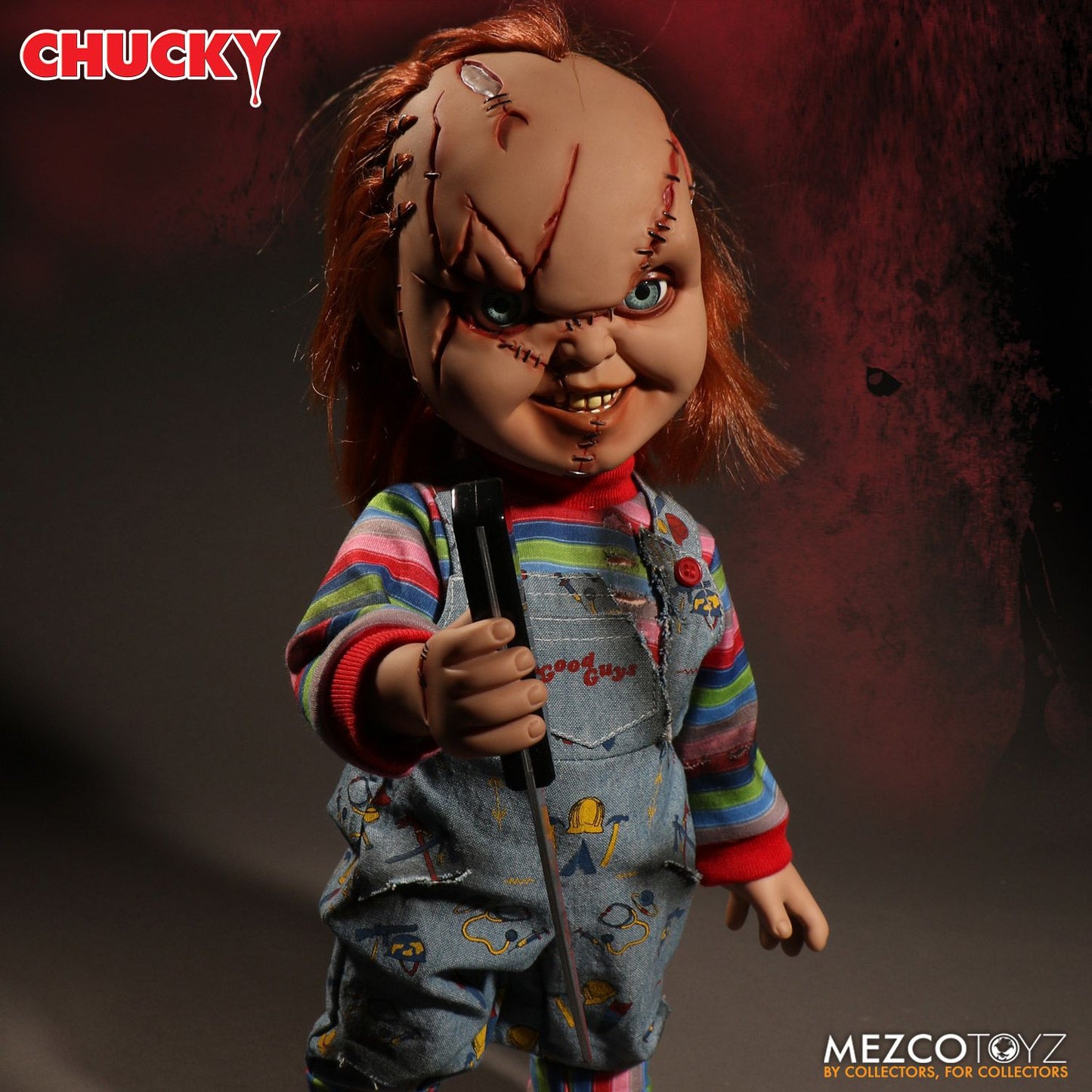 Scarred Chucky 15” Talking Figure - UK EXCLUSIVE