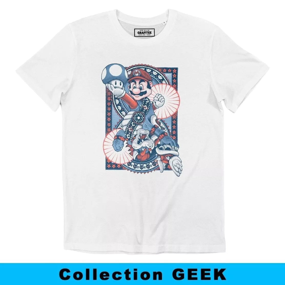 Mario Bowser T-shirt - Mario Bros Video Game Tattoo Tshirt