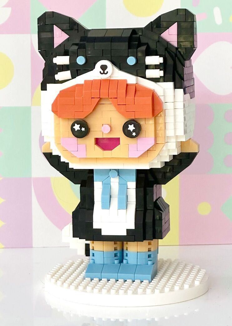 HAPPY CAT Mini Bricks Puzzle - Momiji