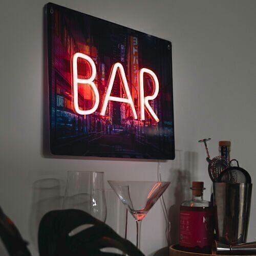 Large Neon Bar Sign Light