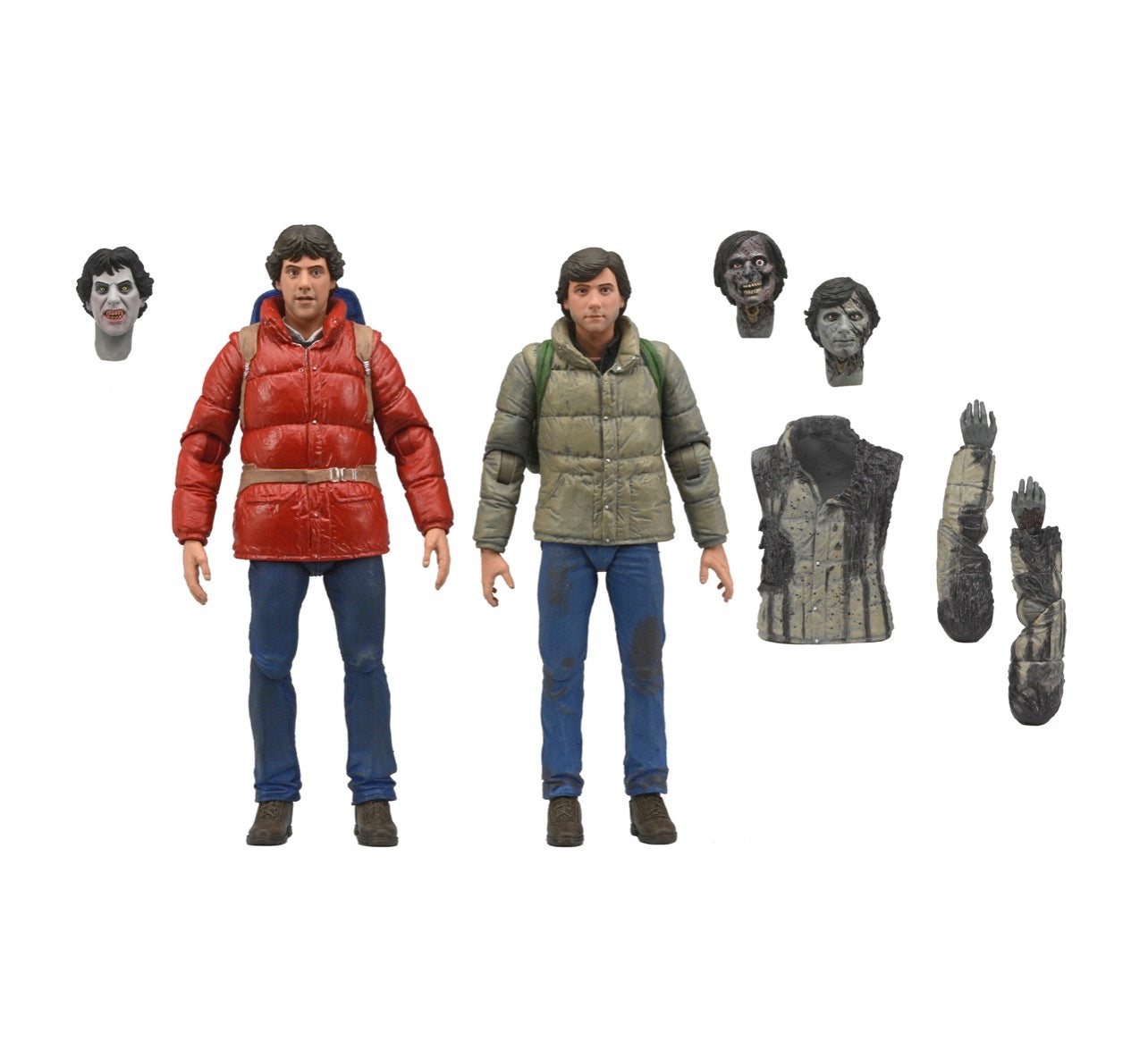 AN AMERICAN WEREWOLF IN LONDON JACK AND DAVID 2-PACK 7 INCH SCALE ACTION FIGURES