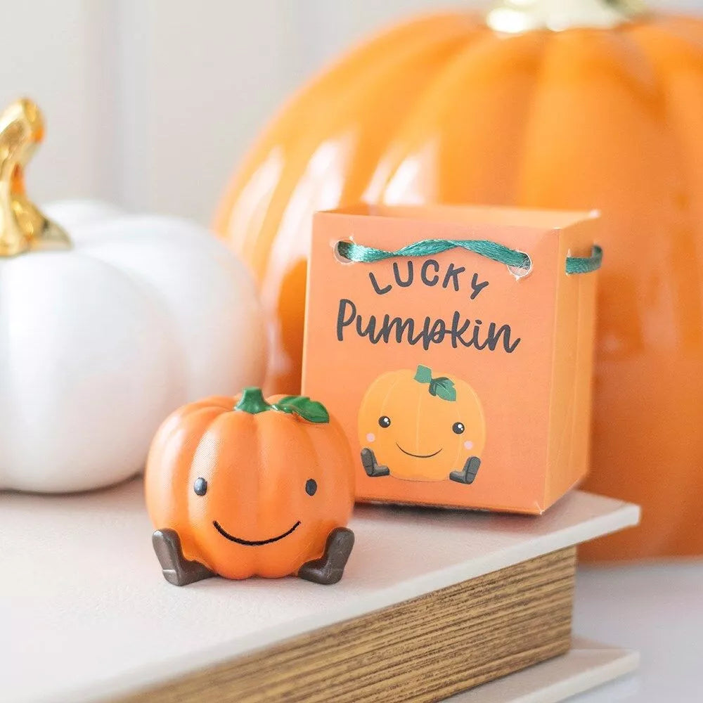 Cute Lucky Pumpkin Ornaments in Display