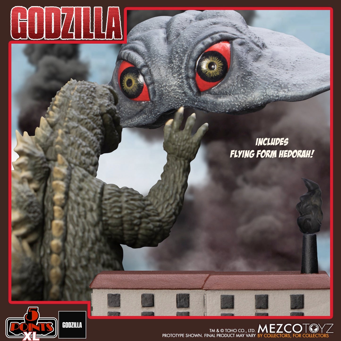 GODZILLA VS HEDORAH 5 POINTS XL 2 FIGURES BOXED SET