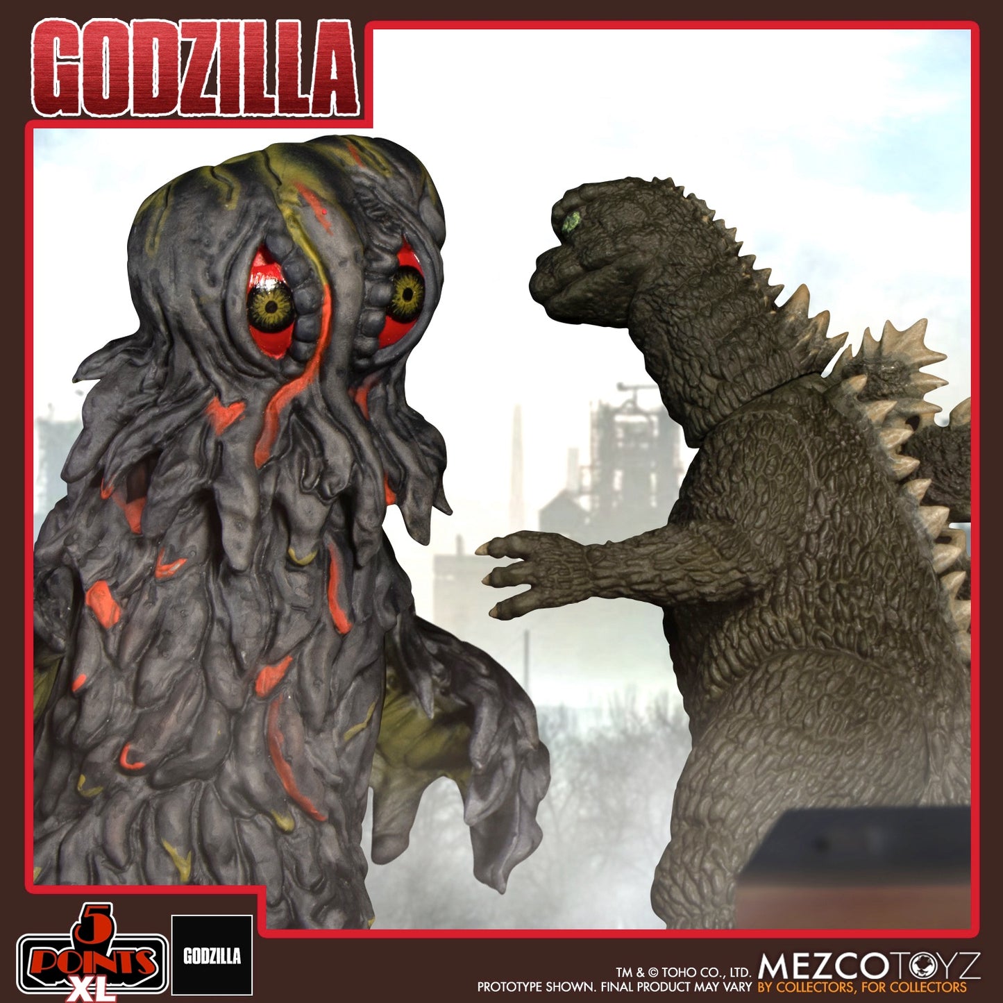 GODZILLA VS HEDORAH 5 POINTS XL 2 FIGURES BOXED SET