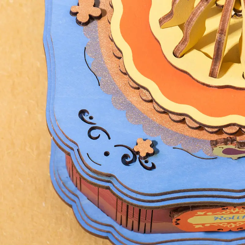 DIY 3D Wooden Puzzle Music Box: Vintage Gramophone