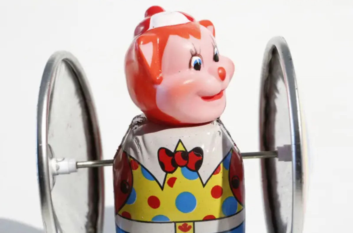 Collector's Tin Toy- Bear With Wheels