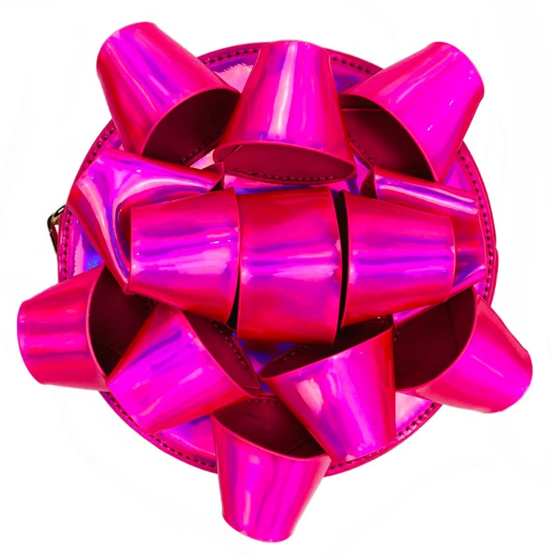 Glitzy Gift Ribbon Handbag - Pink