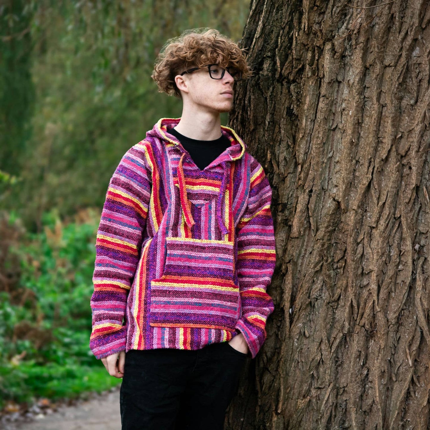 Baja Hoodie - Pink Stripe