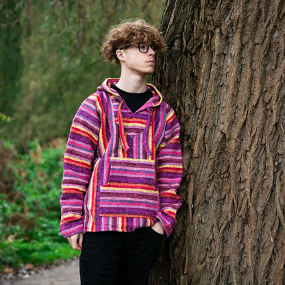 Baja Hoodie - Pink Stripe