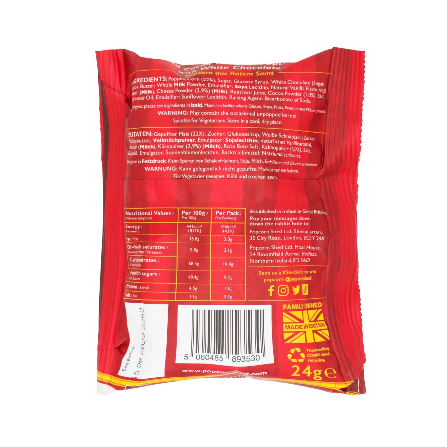 Red Velvet Gourmet Popcorn Snack Pack