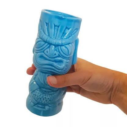 Bar Bespoke Tiki Mugs 2 Pack Blue and Purple