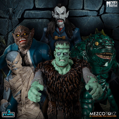 MEZCO‚ UNIVERSAL MONSTERS TOWER OF FEAR 5 POINTS 5 FIGURES DELUXE BOXED SET