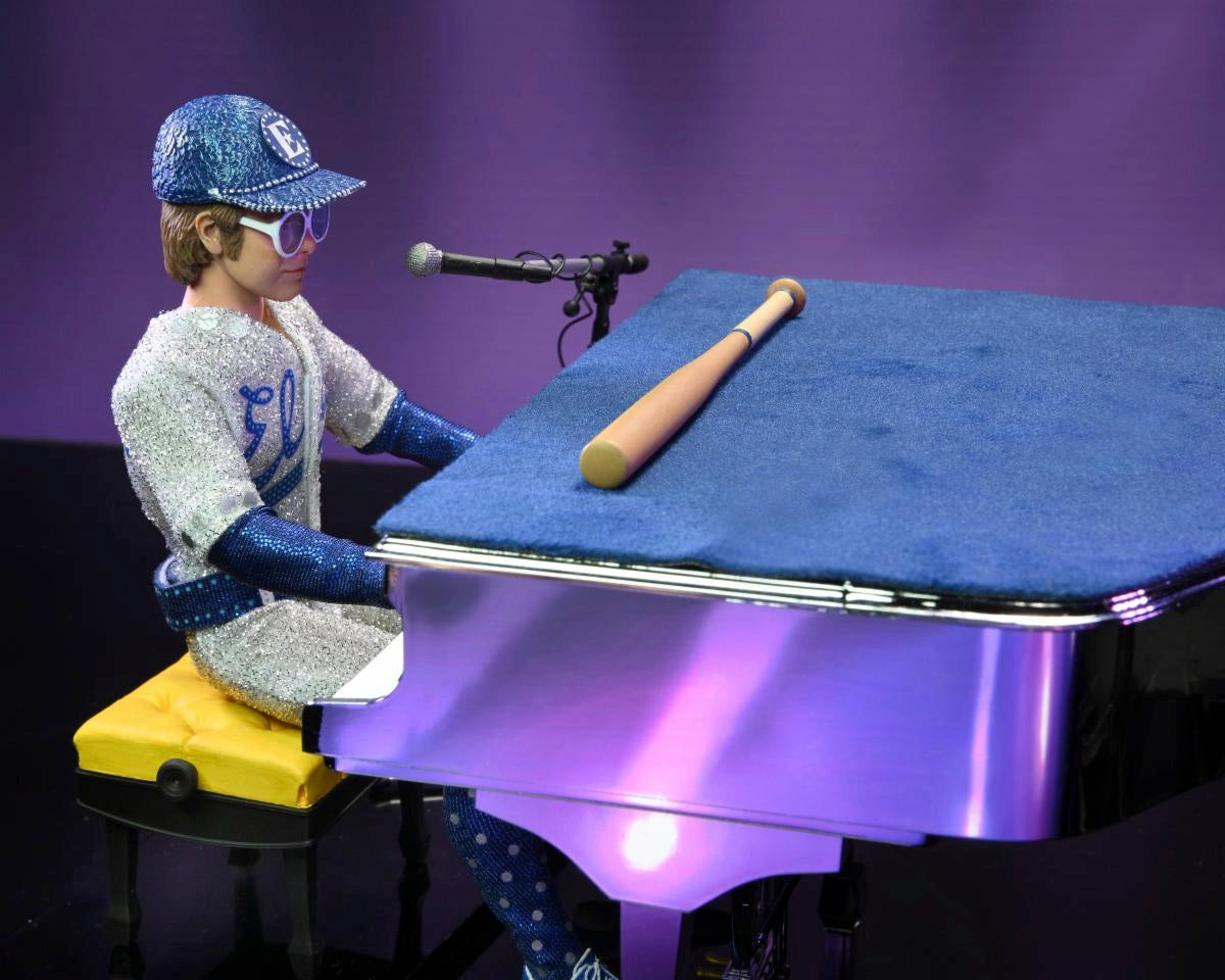 ELTON JOHN WITH PIANO (LIVE 1975) DELUXE 8 INCH CLOTHED ACTION FIGURE