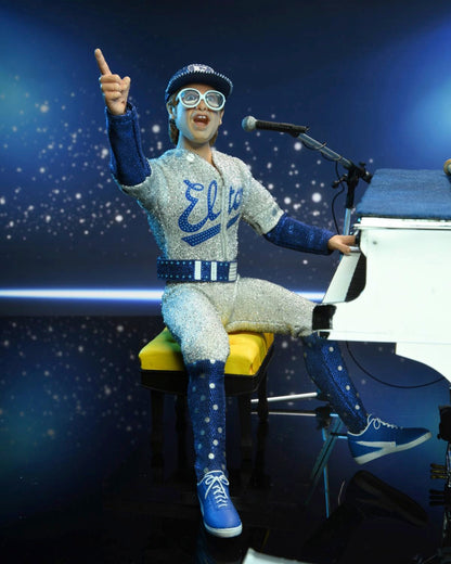 ELTON JOHN WITH PIANO (LIVE 1975) DELUXE 8 INCH CLOTHED ACTION FIGURE
