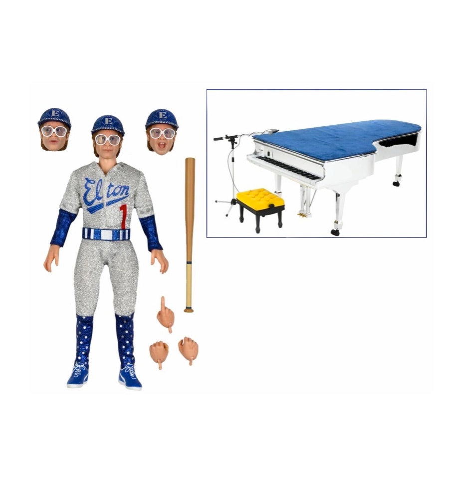 ELTON JOHN WITH PIANO (LIVE 1975) DELUXE 8 INCH CLOTHED ACTION FIGURE