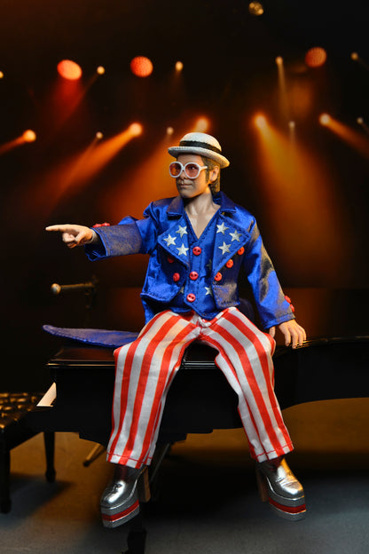 ELTON JOHN WITH PIANO (LIVE 1976) DELUXE 8 INCH CLOTHED ACTION FIGURE