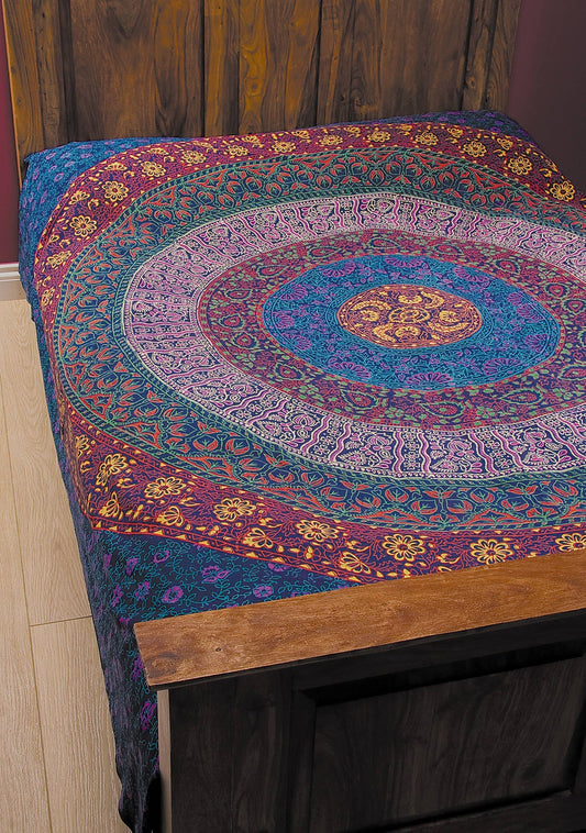 Goa Handprinted Throw / Bedcover / Wallhanging 200 X 240cm