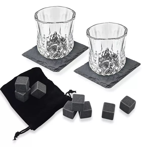 Bar Originale Whisky Glasses and Stones Set