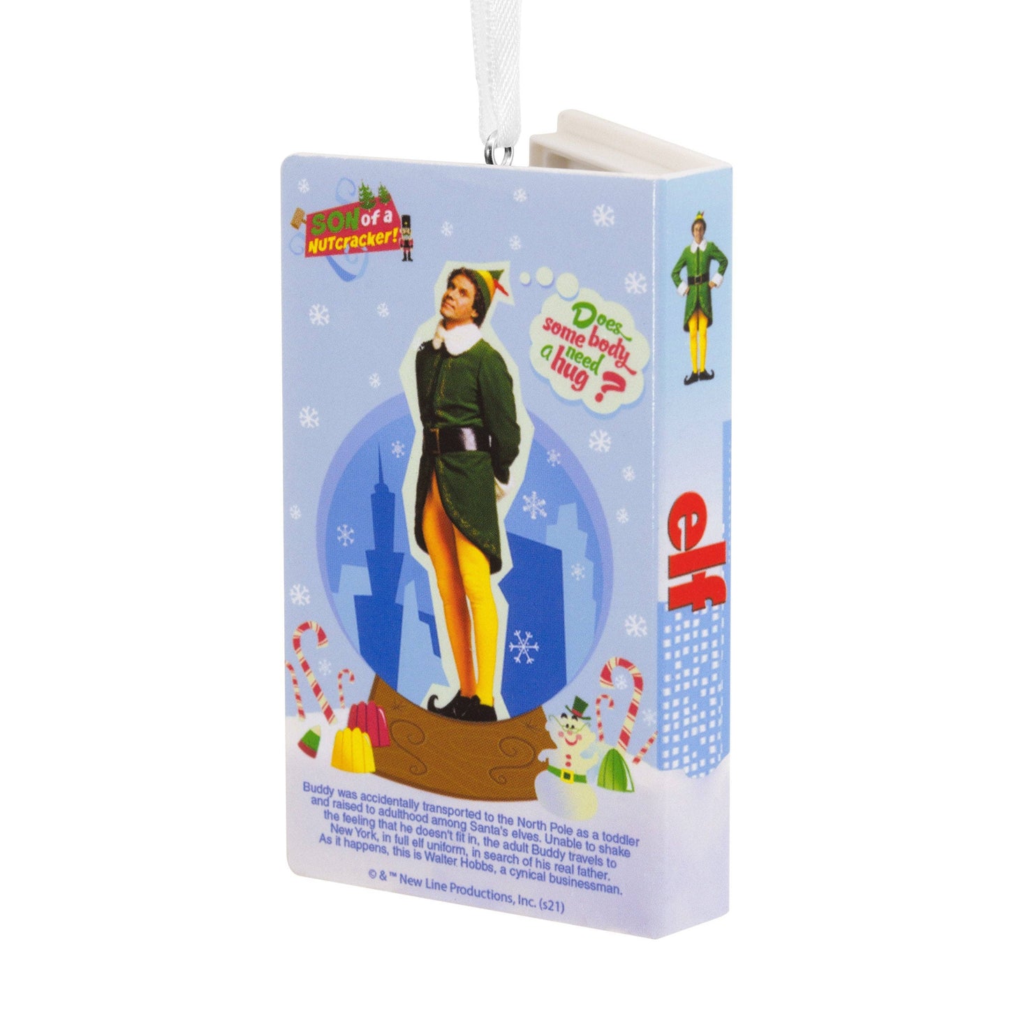 Collectable Elf™Christmas Retro Video Cassette Case Ornament