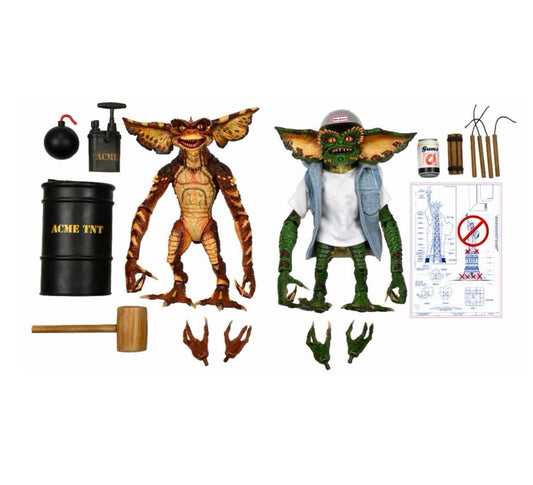 GREMLINS ULTIMATE DEMOLITION 2-PACK 7 INCH SCALE ACTION FIGURES GREMLINS 2 NEW BATCH