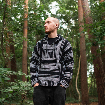 Baja Hoodie - Black and White