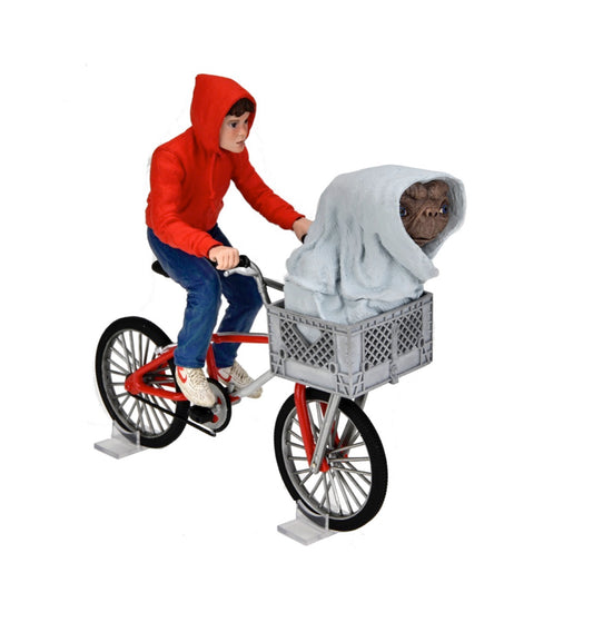E.T. 40TH ANNIVERSARY ELLIOT AND E.T. ON BICYCLE 7 INCH SCALE ACTION FIGURE
