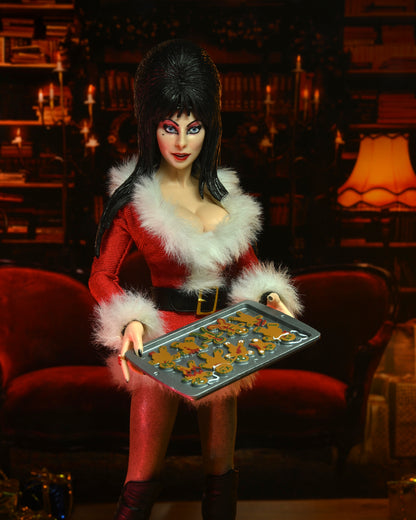 ELVIRA VERY SCARY XMAS ELVIRA DELUXE 8 INCH CLOTHED FIGURE
