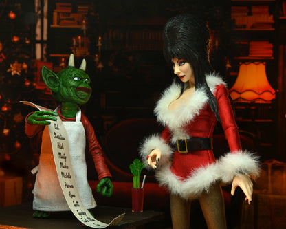 ELVIRA VERY SCARY XMAS ELVIRA DELUXE 8 INCH CLOTHED FIGURE