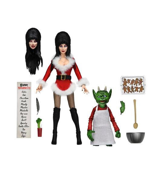 ELVIRA VERY SCARY XMAS ELVIRA DELUXE 8 INCH CLOTHED FIGURE