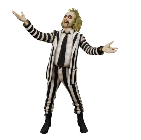 BEETLEJUICE (1988) BLACK AND WHITE STRIPED SUIT BEETLEJUICE 7 INCH SCALE ACTION FIGURE (IN BLISTER PACKAGING)