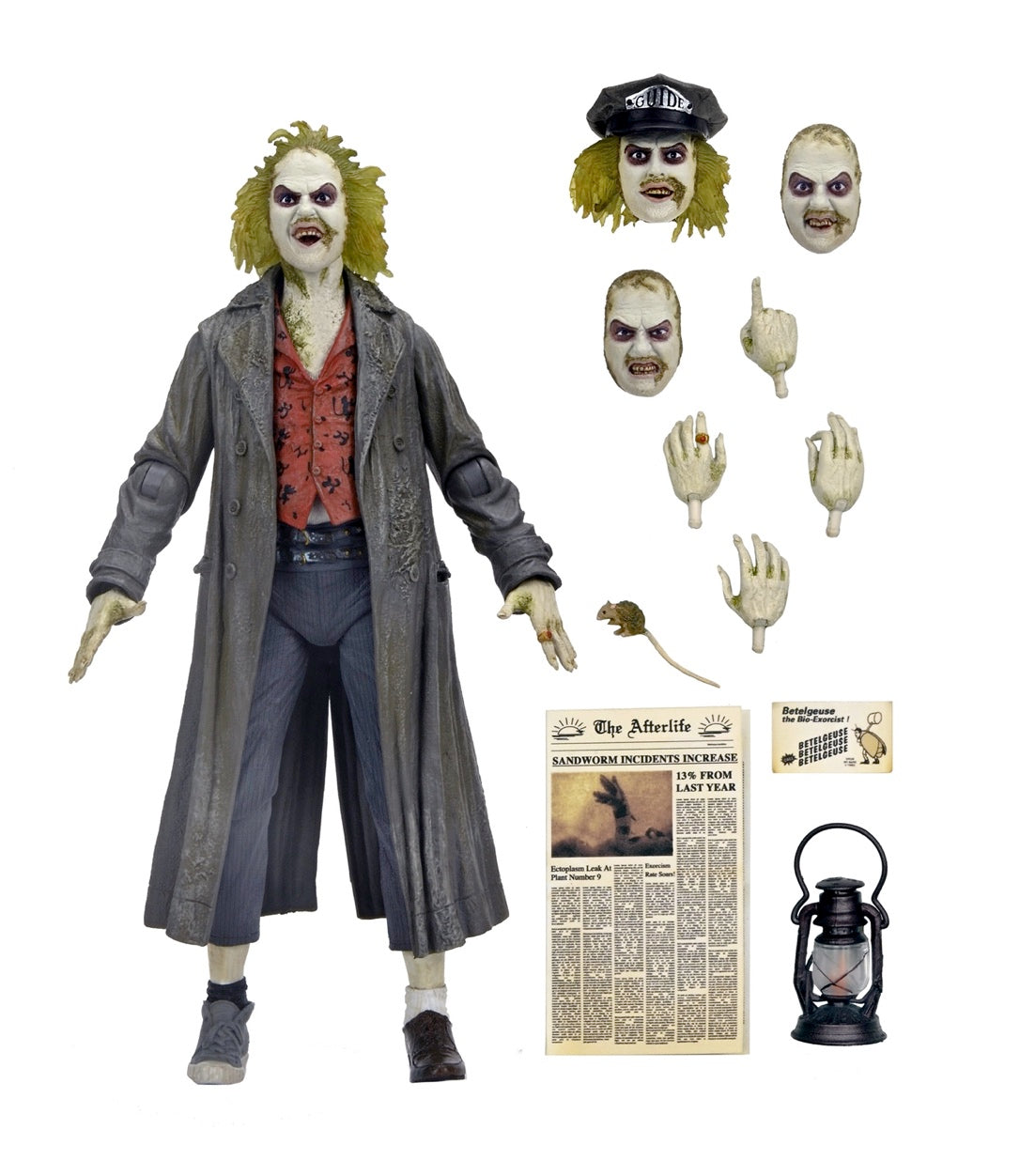 BEETLEJUICE (1988) TOUR GUIDE "THE BIO-EXORCIST" BEETLEJUICE ULTIMATE 7 INCH SCALE ACTION FIGURE