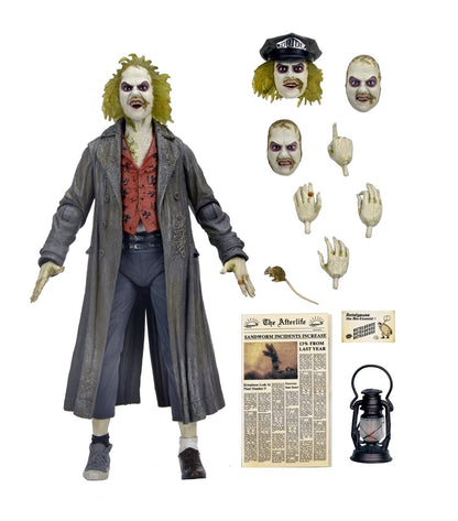 BEETLEJUICE (1988) TOUR GUIDE "THE BIO-EXORCIST" BEETLEJUICE ULTIMATE 7 INCH SCALE ACTION FIGURE