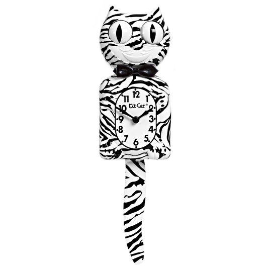 White Tiger Kit Cat Klock