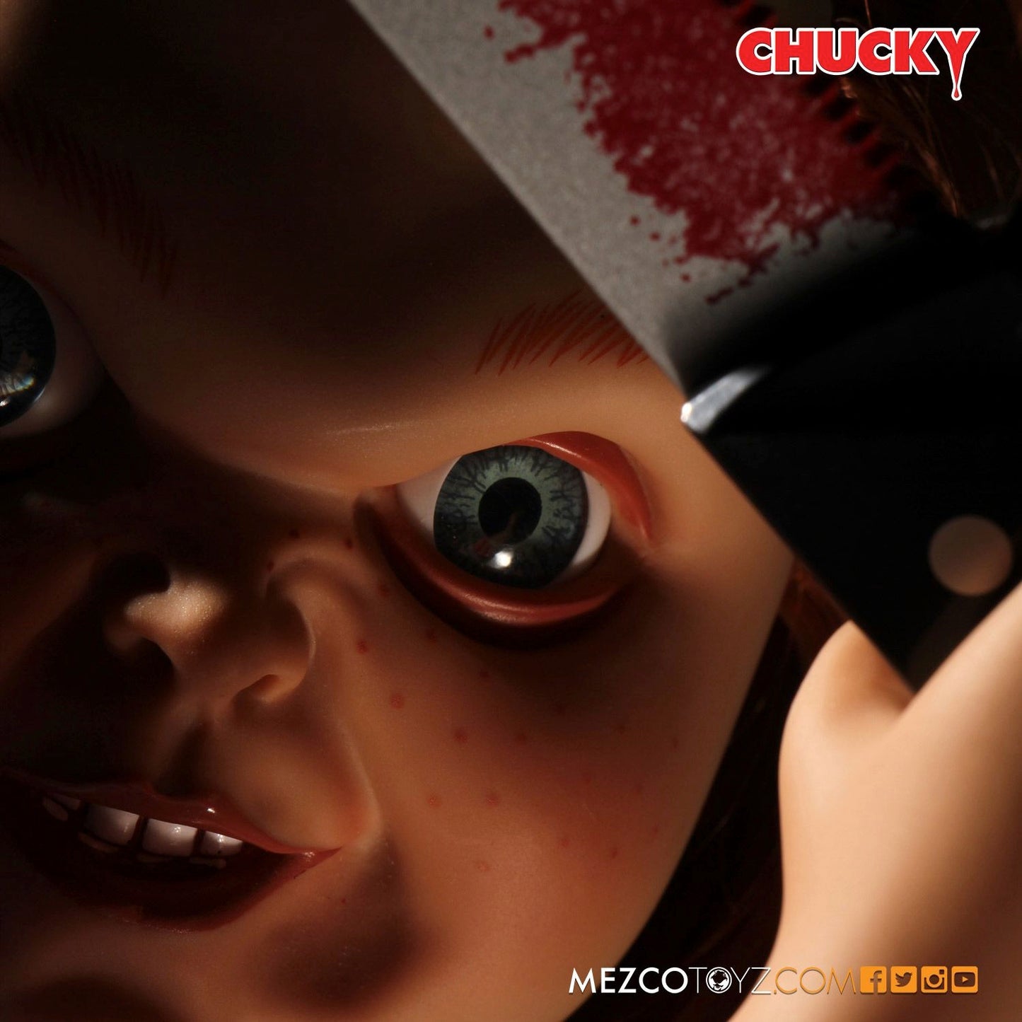 CHUCKY "EVIL FACE" 15 INCH MDS MEGA SCALE FIGURE WITH SOUND - STAR IMAGES UK EXCLUSIVE