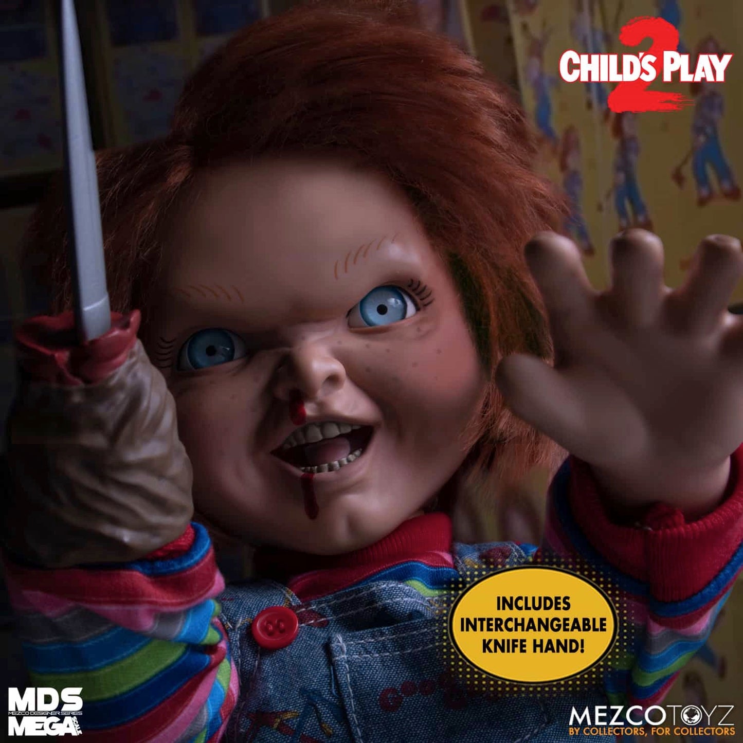 CHUCKY "MENACING" 15 INCH MDS MEGA SCALE FIGURE WITH SOUND