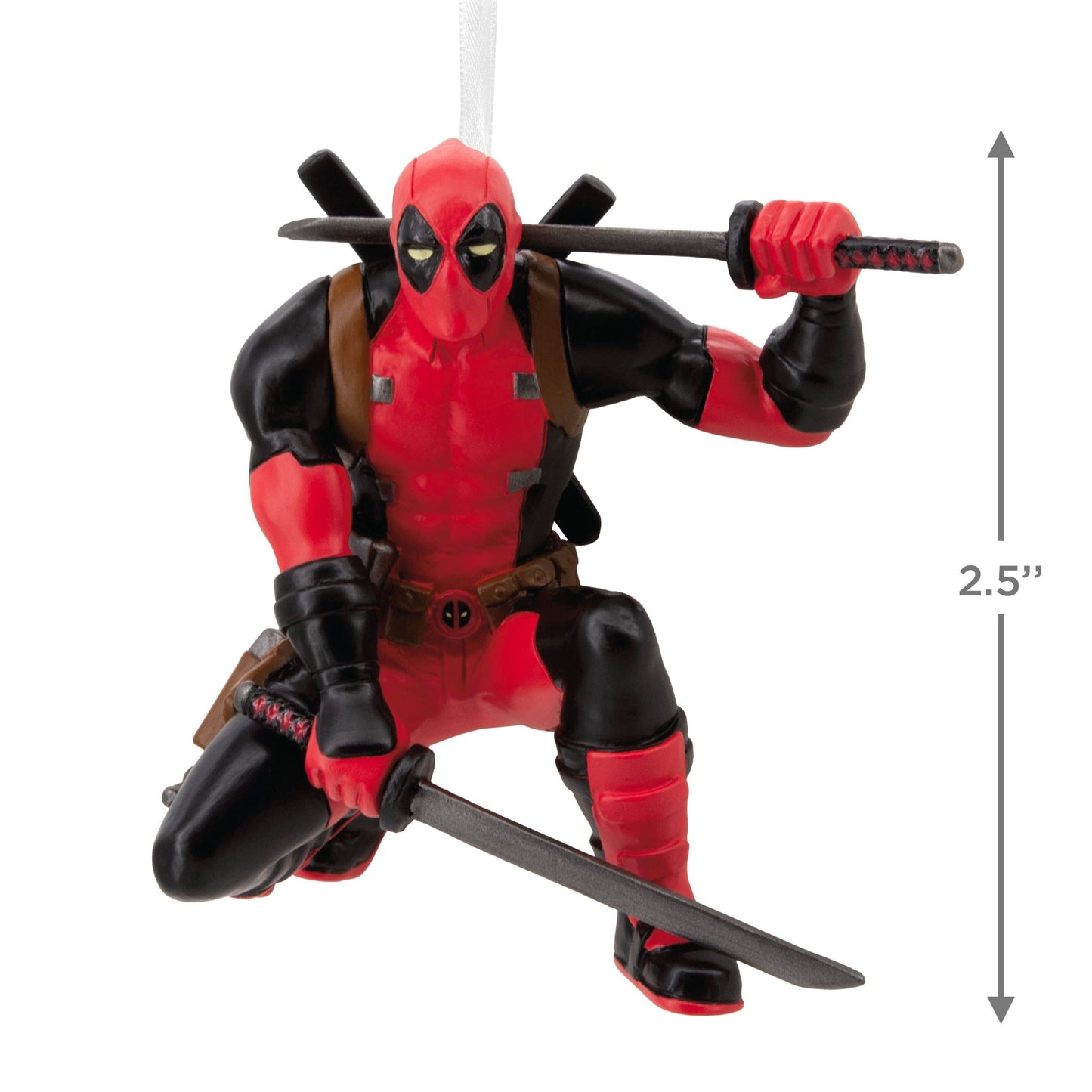 Marvel Hanging Ornament - Deadpool With Katana Swords & Pose