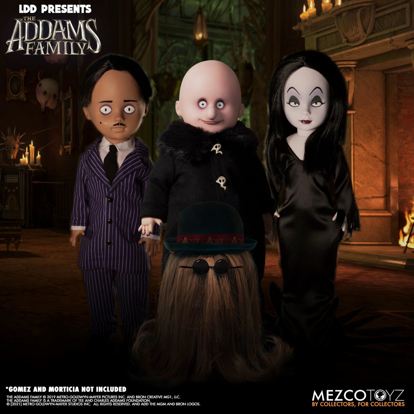 LIVING DEAD DOLLS PRESENTS THE ADDAMS FAMILY FESTER AND IT (2019) 2-PACK LDD (WEDNESDAY)